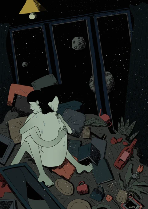 #クリエイターさんの夜っぽい作品が見たい 