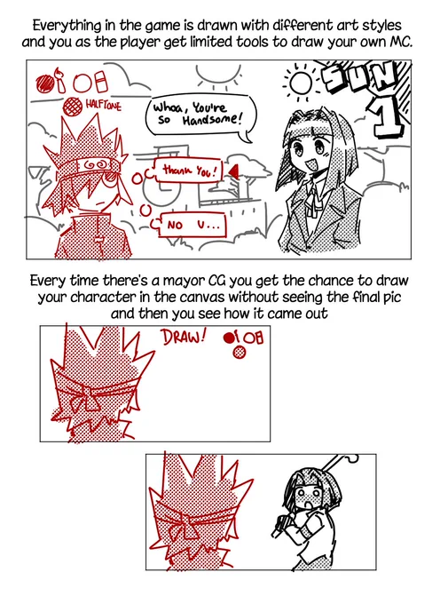 idea for a joke dating sim game: 