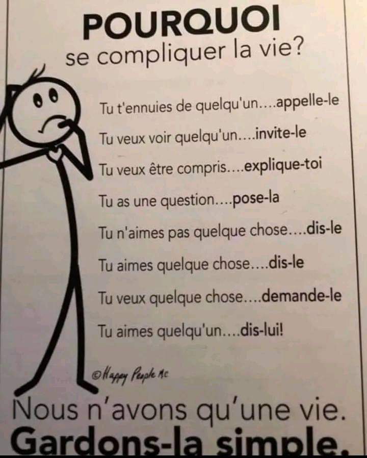 La Vie est simple n'est ce pas 🤷🏽‍♂️