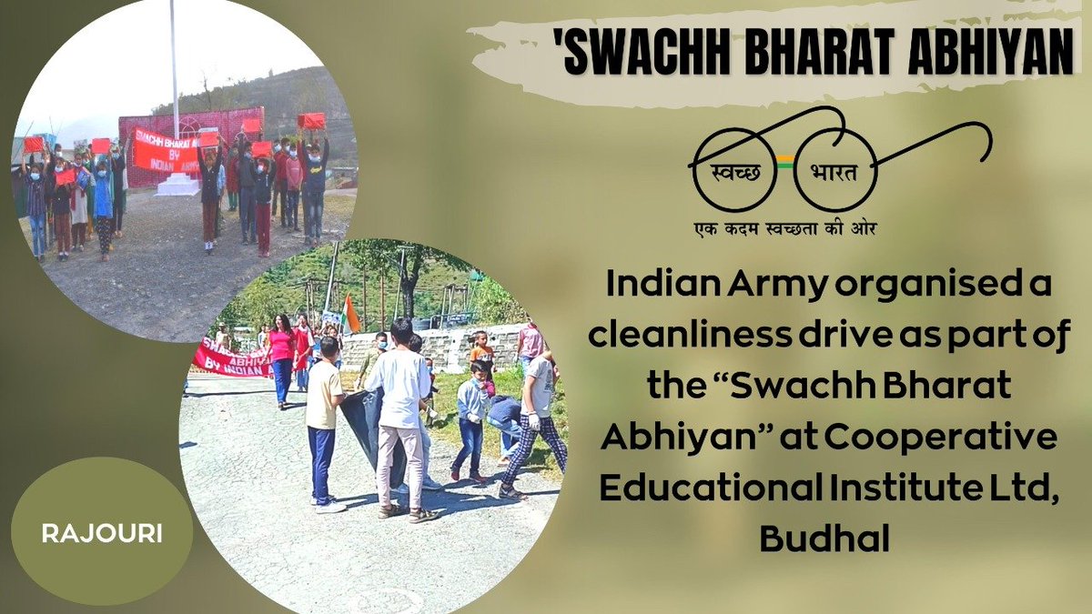 #SwachhBharatAbhiyan': Cleanliness #Campaign in #Rajouri. #AmritMhotsav #IndianArmyPeoplesArmy #IndianArmy #FIFAWCOnSports18 #G20India #AbHarDinHuaAasan #lunareclipse2022 #AirdropAlert #OPPOINNO #PakvsNz #INDvsENG