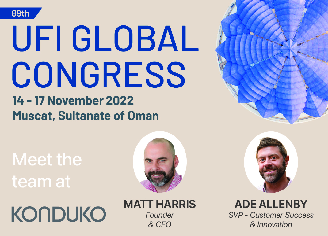Matt and Ade are very pleased to be heading back to the Global #UFICongress and look forward to seeing our event industry colleagues. Oman here we come! <a href="/UFILive/">UFI</a> #events #exhibitions #eventprofs #eventtech
