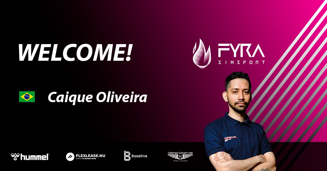 👋Hello Caique Oliveira, and welcome to the team! We can today announce that we add another Brazillian driver to the roster. We look forward to work with you🔥 #LetsFyraItUp