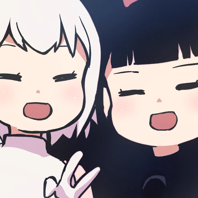 私が描いたおしゃまのゆるジャケをアナログ模写して頂きました!!アナログのほっぺも良い…ありがとうございます!!  
