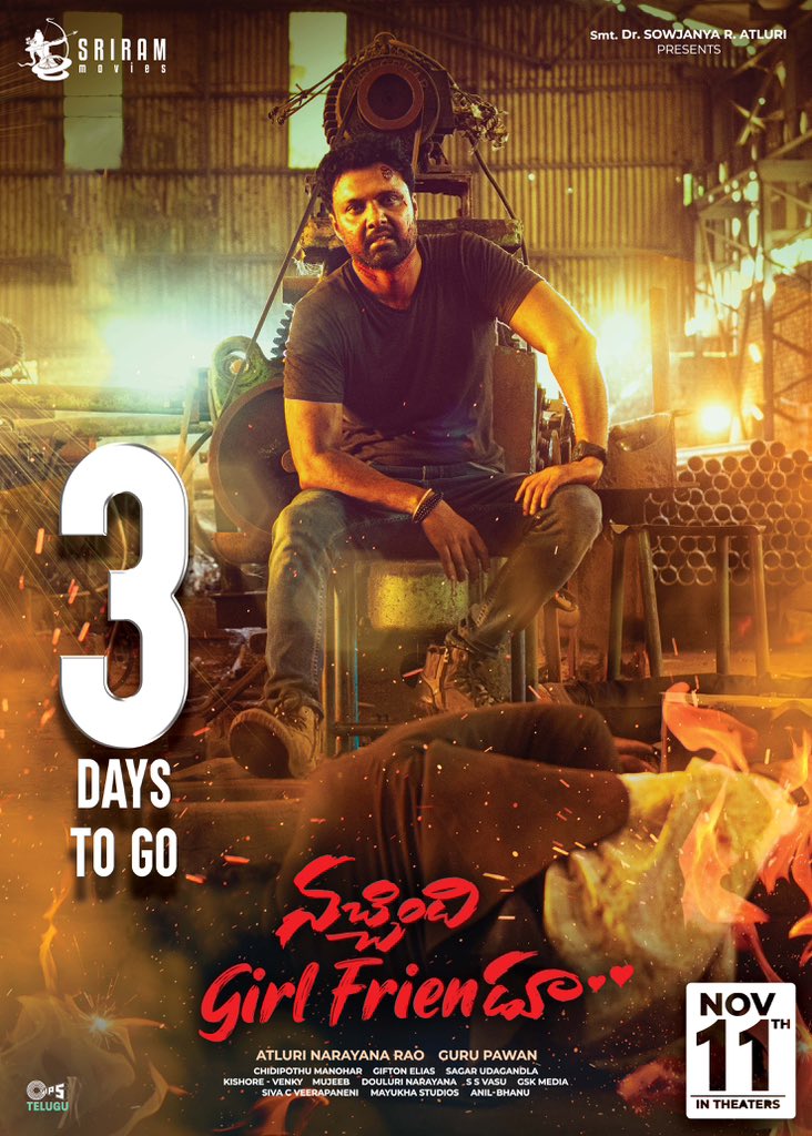 HaashtagMedia's tweet photo. 3๏ธโฃ Days to go for the Grand Release of #NacchindiGirlfriendu ๐ฉโโค๏ธโ๐จ
Witness a Vintage Action Thriller in Theaters๐ฅ๐ฟ
#NGFfromNov11th ๐ฅ
@UsUday19 @Jeniferemmanu11 @srirammovies https://t.co/3csmfkUJY0