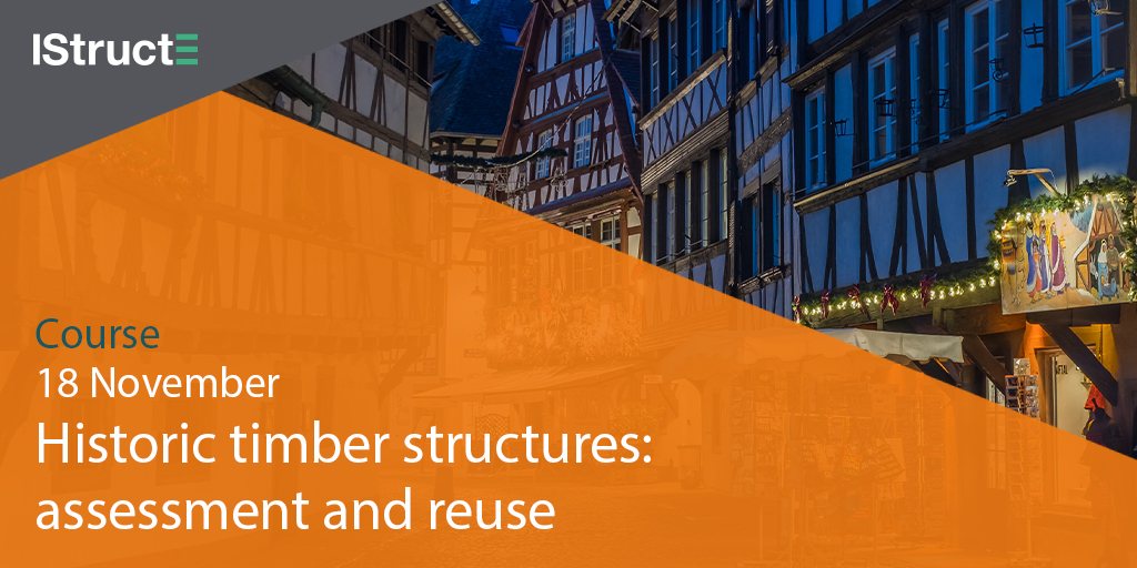 IStructE's tweet image. This course introduces #timber as an #engineeringmaterial, focusing on its use in #historicstructures. Learn more about the reuse of heritage structures while covering non-destructive techniques and strategies. 

Book your place now: istructe.org/events/hq/2022…