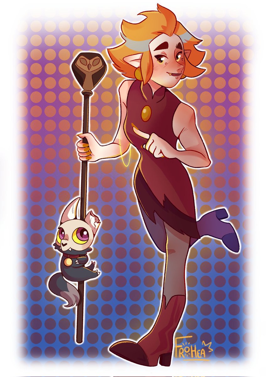 Froheart's tweet photo. Owl lady and her doggo 🦉🦉

#tohfanart #tohdraws #TheOwlHouse #theowlhousefanart https://t.co/roXzAVTkRr