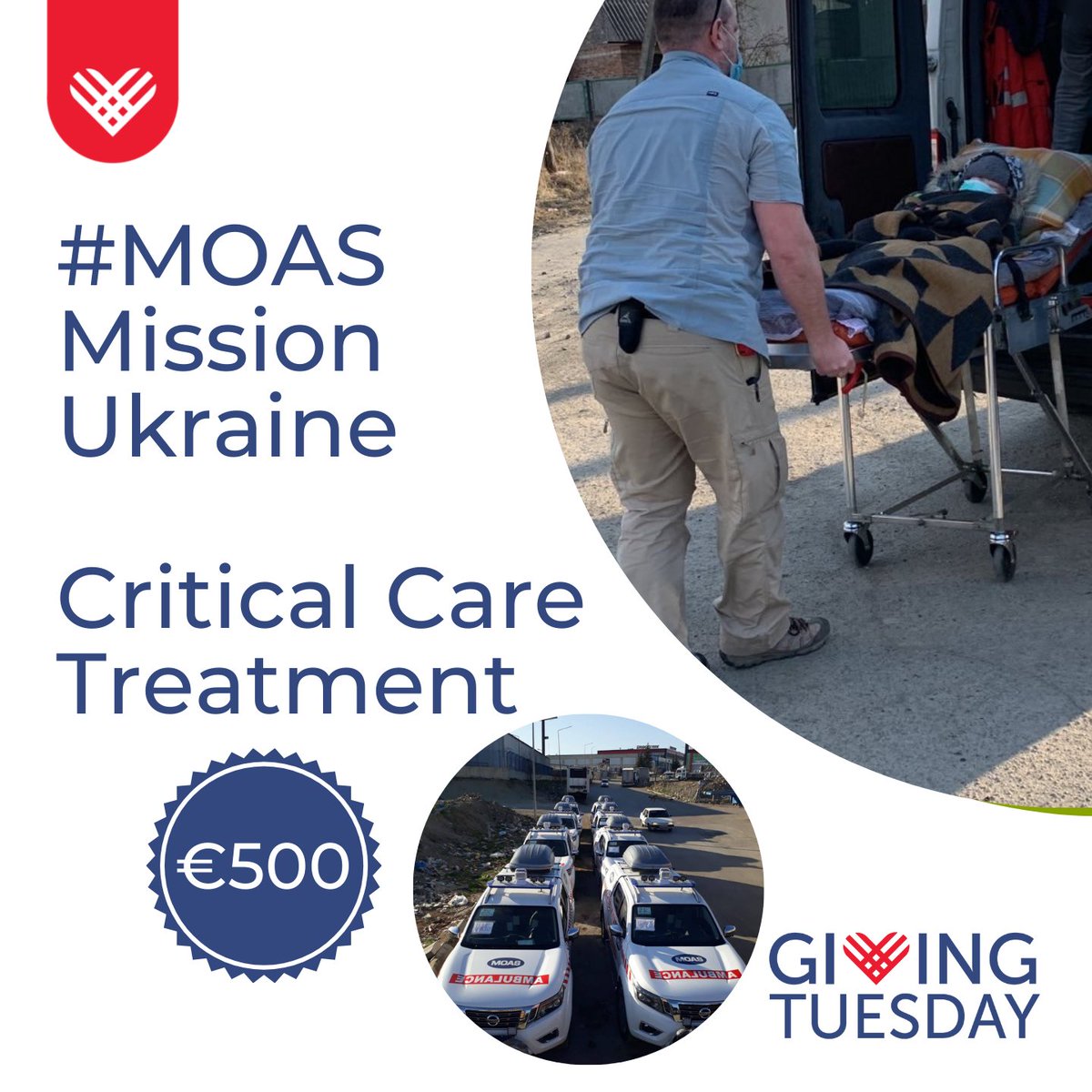 As the conflict in #Ukraine continues to bring devastation and suffering, #MOAS is on the field providing life-saving front-line medical assistance and health interventions to the people impacted by the violence. 
Support our work, donate today
#GivingTuesday #MOASMissionUkraine