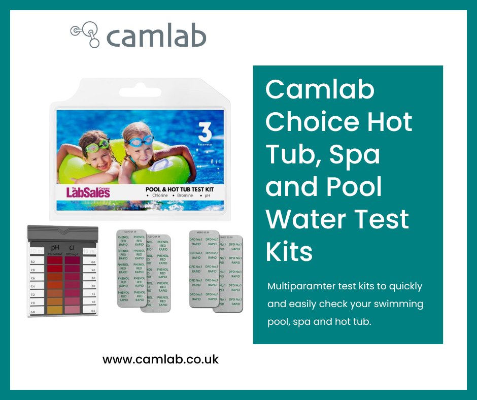 Camblab's tweet image. Multiparamter test kits to quickly and easily check your swimming pool, spa and hot tub.

Shop now👇
camlab.co.uk/camlab-choice-…

#watertesting #pooltestkit #labsupplies