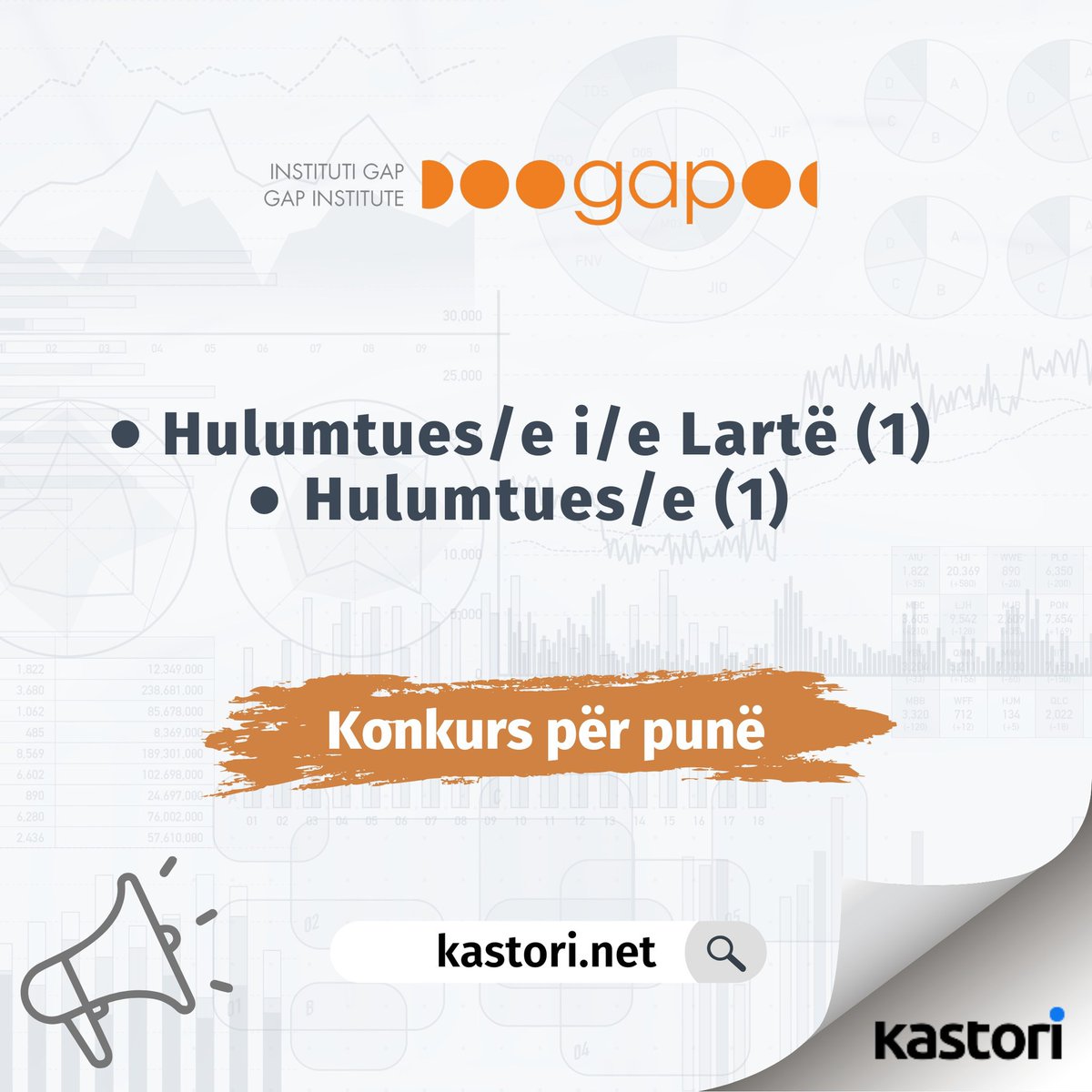 KastoriNet's tweet photo. 💼 Pozita të hapura pune nga Instituti GAP.
📍 Prishtinë.
🔗 Apliko tani: https://t.co/g6m57efyNE https://t.co/uiaiQyFgiP