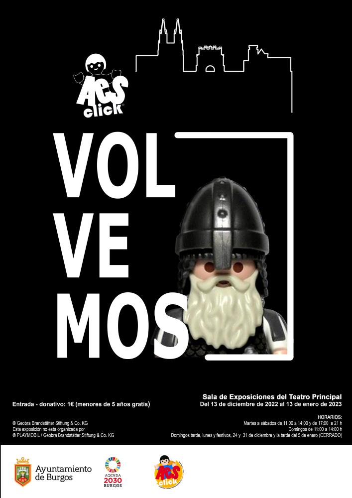La asociación <a href="/_Aesclick_/">Aesclick</a> nos invita a una nueva aventura con los clicks
La recaudación de las entradas (1€) se destinará a llevar la sonrisa de los clicks a los menores más desfavorecidos

📅13 diciembre-13 enero
📌Sala exposiciones Teatro Pcpal.
➕info👉cultura.aytoburgos.es/agenda-cultura…