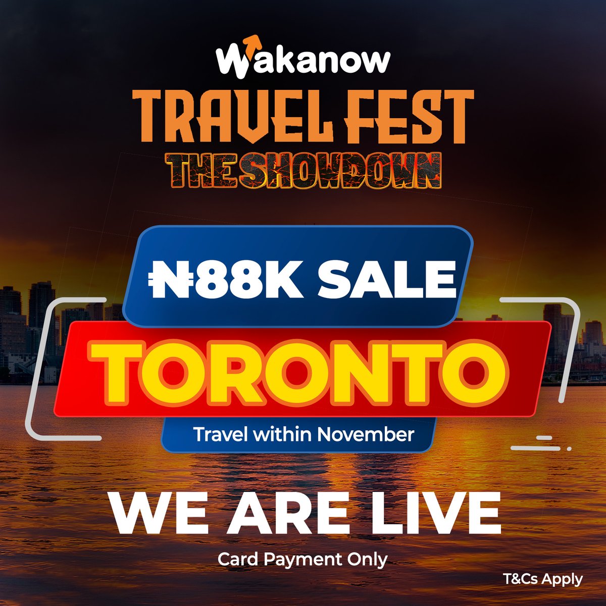 tynolah's tweet photo. #Wakanow is at it again! #TravelFest great slash on tickets. Book a #flights to #Toronto, #NewYork for N88,000. T&amp;C Apply;
1)Pay with your Credit Card.
2) Travel must be in Nov 2022.
Hurry to https://t.co/poLBGapPkO and #Travel  the world!
@travelchannel
@BBCAfrica
@BusinessDayNg https://t.co/kOy5uaad4Y