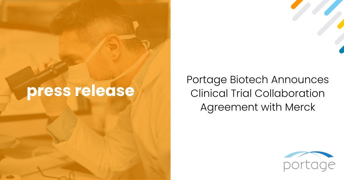 PortageBiotech's tweet image. We’re excited to announce our #clinicaltrial agreement with @Merck to explore the complementary mechanism of our #iNKT agonist with #Keytruda &amp;amp; how it can enhance long-term benefits for people with non-small cell #lungcancer &amp;amp; melanoma. Full release here: bit.ly/3DJEKHy