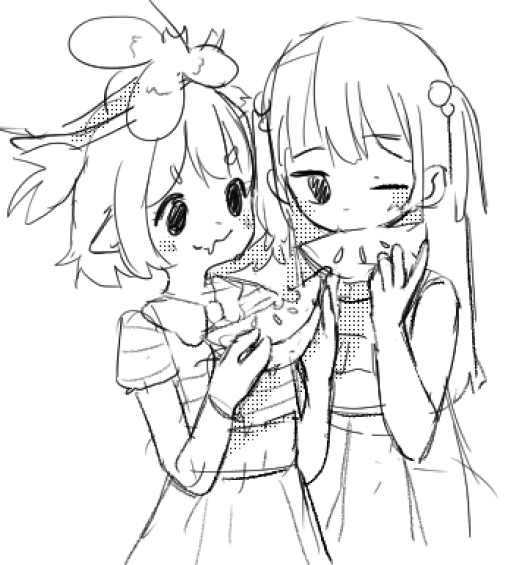 FuyoCloverfield's tweet photo. @suikaemi @JunaUnagi @YureiYuko @RinPenrose @PochiWanmaru Emi senpai,,.....
I really wanted to eat watermelon with you and do tons of fun things, but I wish you tons of happiness and great luck in your future endeavors no matter what!!!💚❤️

Thank YOU!!! https://t.co/4jwfxBH039