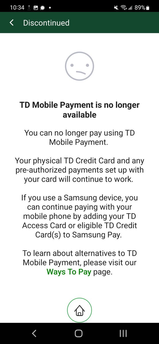 simonwex's tweet photo. @TD_Canada you know what would have been nice? A heads-up before I couldn't pay at the coffee shop. https://t.co/rqWid956aL