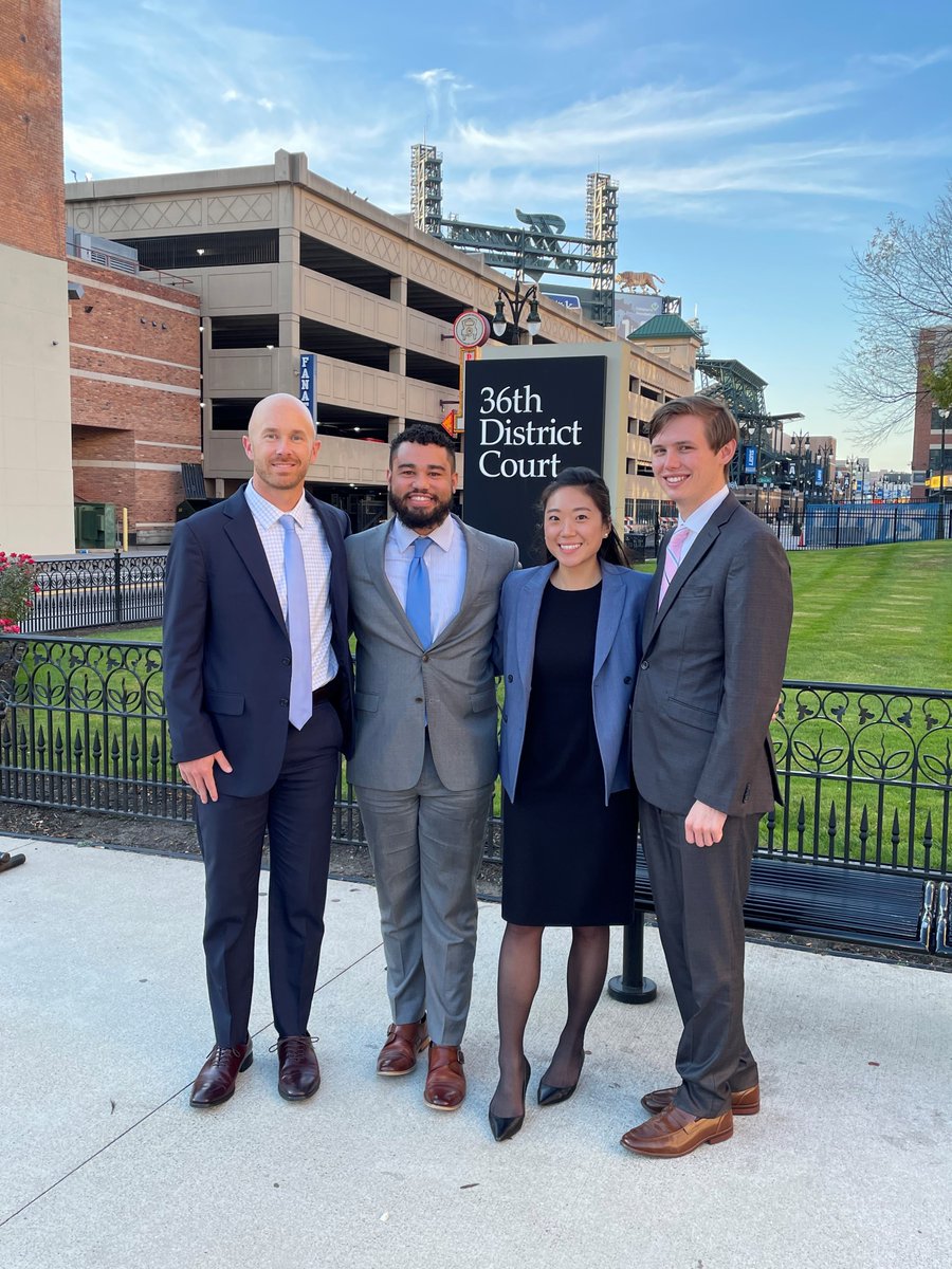 A KU Law mock trial team traveled to Detroit for the National Trial Advocacy Competition in October. One of the presiding judges told the team that they demonstrated “more skill, professionalism, and attention to detail than many seasoned trial attorneys.”

Congrats, team! 🎉