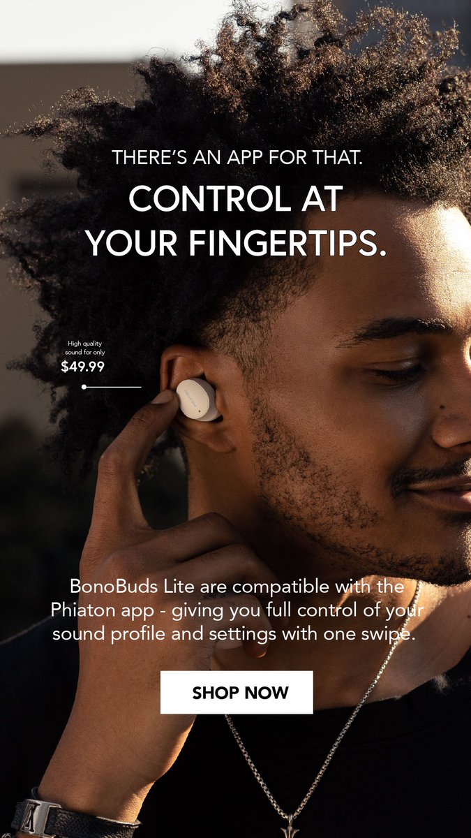 Phiaton's tweet photo. Introducing the all new BonoBuds Lite 🎉🎉🎉
Big sound, smaller look. #BonoBudsforAll https://t.co/60L2a1ogn3
