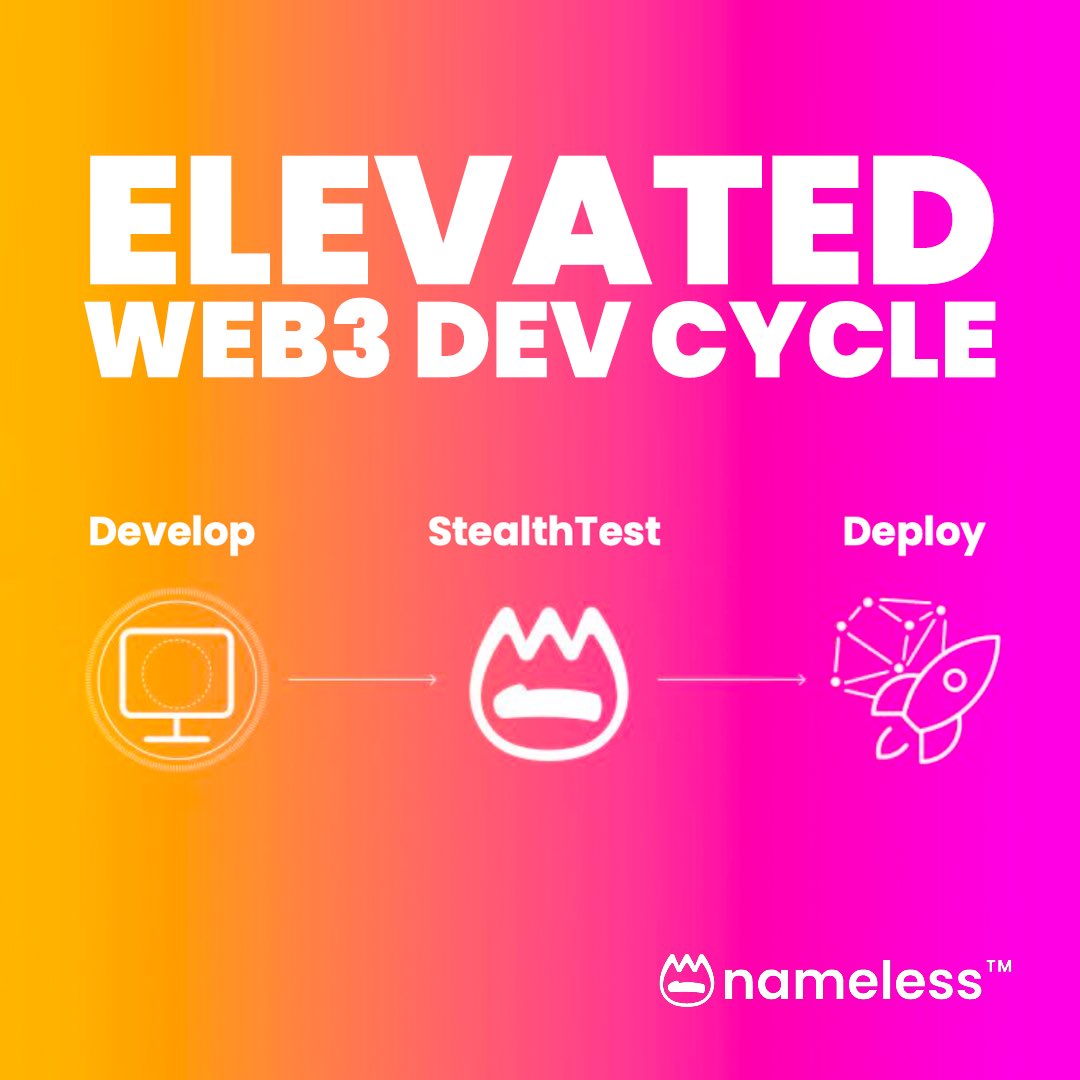 With StealthTest, we’ve elevated the current development process by providing a solution that directly addresses the quality assurance problem in Web3. nameless.io 📛