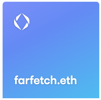 farfetch's tweet image. Farfetch.eth has joined the chat.