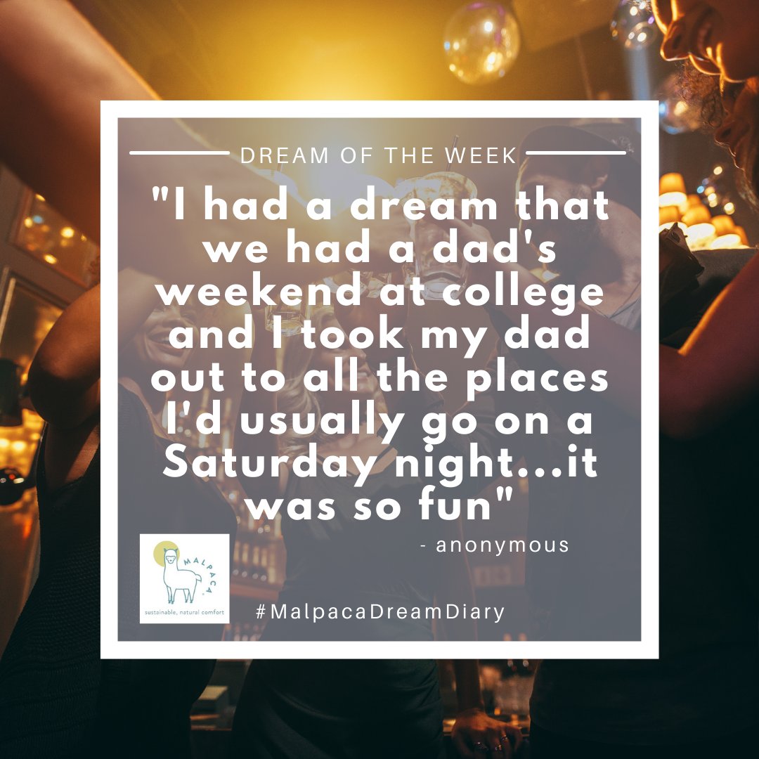 Would anyone else do this??

Share your #dream to be featured next week!

#MalpacaDreamDiary #sleep #college #dad #parents