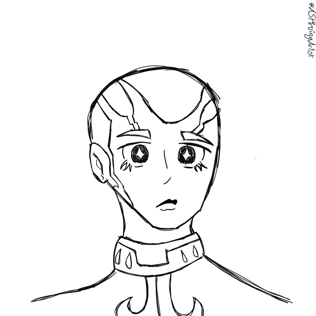 Boceto que hice cuando termine el exámen de química, pucci mi varón