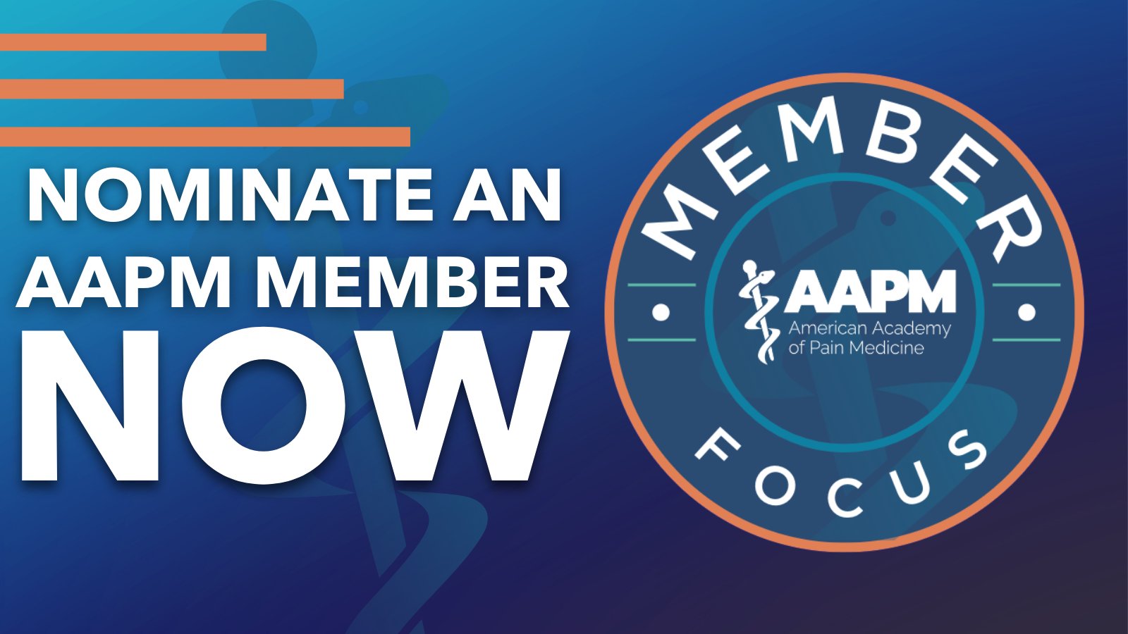 American Academy of Pain Medicine (AAPM) on Twitter "[Nominations Open