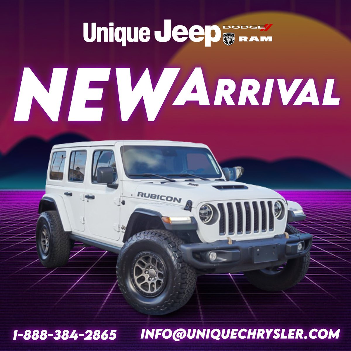 Our NEW ARRIVAL for today is this 2022 Jeep Wrangler Unlimited Rubicon 392. Shop below!

uniquechrysler.com/vehicles/2022/…

#brantford #burlington #burlon #hamilton #hamont #oakville #carnation #carnationcanada #uniquechrysler #4x4jeep #jeepwrangler #wrangler392 #jeeplife #carsforsale