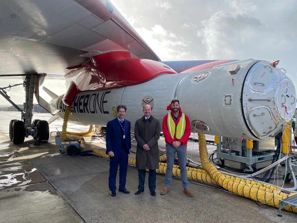 ChiefofAirStaff's tweet photo. Exciting preparations @SpaceCornwall for @spacegovuk’s first space launch. @VirginOrbit getting ready for #CountdownToCornwall
@RoyalAirForce @UKSpaceCmd #StartMeUp https://t.co/4llyl7caE6