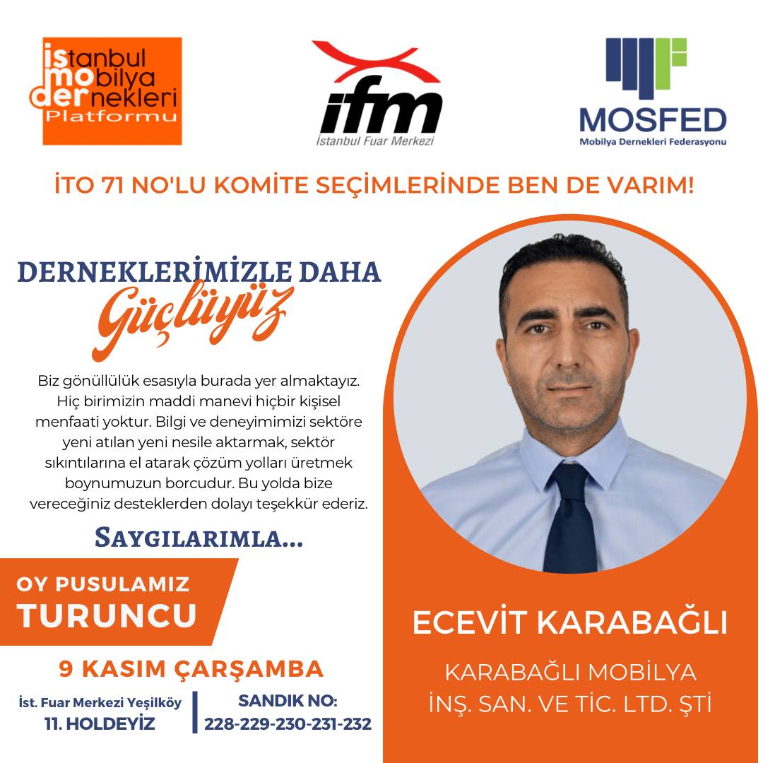 ismoder_secim's tweet photo. İTO 71. MOBİLYA KOMİTESİ SEÇİMLERİNE SON 1 GÜN

Derneklerimiz ile sektörün daha da ileriye gitmesi için çalışan güçlü kadromuza sen de oyunu kullan! 

#OMSİAD #hepbirliktedahaileriye #mobilya #maksder #MOSFED #MOBDER #İSMODER #MOSDER #MOBSAD #OMSAD #İTO #MUDER #SECIM #seçim https://t.co/bxg4W8tbJl