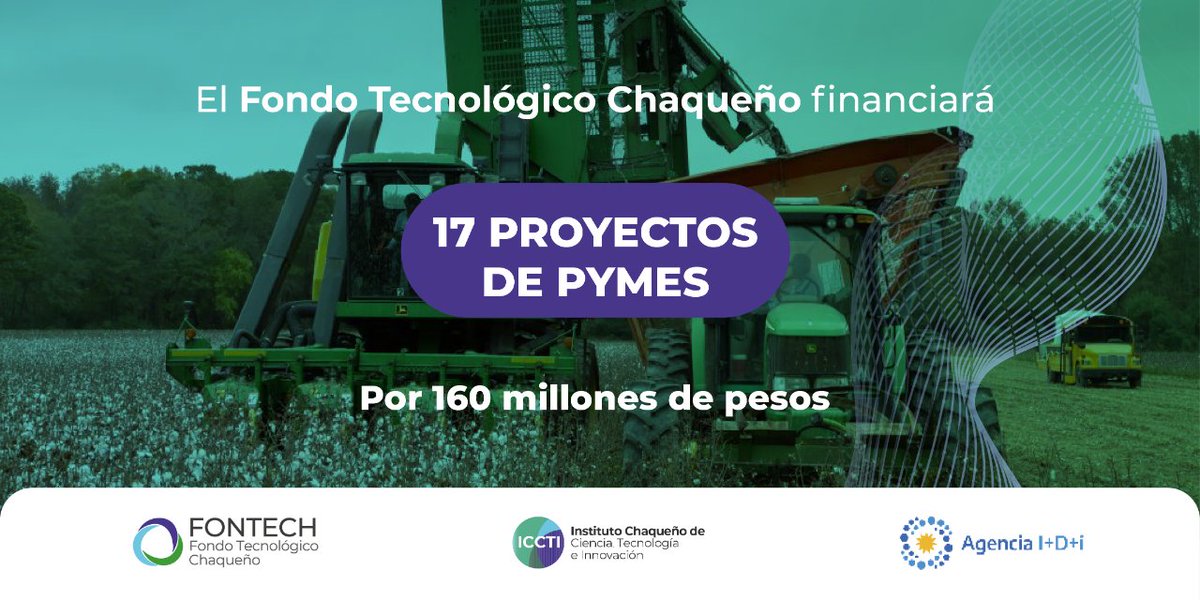 ICCTIChaco's tweet photo. 🙌En nuestro mes aniversario también celebramos que por primera vez, el ICCTI y la @agenciaidiar realizan una iniciativa en conjunto.

💡A través de #FONTECH , se financiarán proyectos innovadores y con impacto social de pymes e industrias de la provincia. https://t.co/HoOQKNzJAr