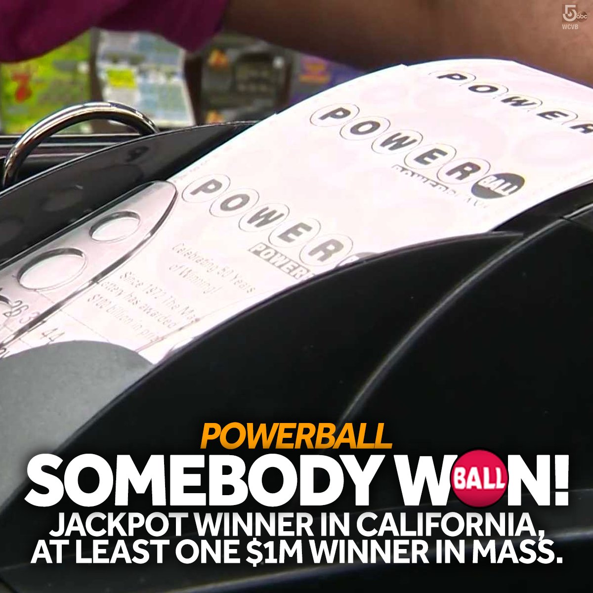 WCVBTV Boston on Twitter "JUST IN There's a winning ticket in the