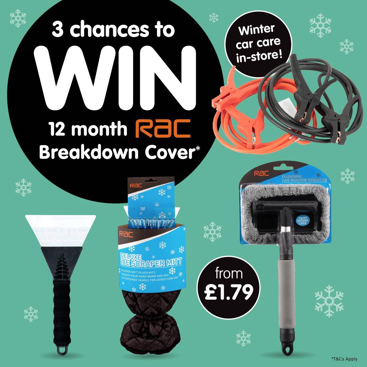 ❄️#COMPETITION TIME❄️

Get your car ready for cold weather with <a href="/TheRAC_UK/">The RAC</a> amazing winter car care products - PLUS, we're giving the chance for THREE winners to #WIN 12 month RAC breakdown cover!

For a chance to #WIN, simply

1) FOLLOW
2) RT
3) COMMENT #BMRAC

Ends 9am 10/11/22