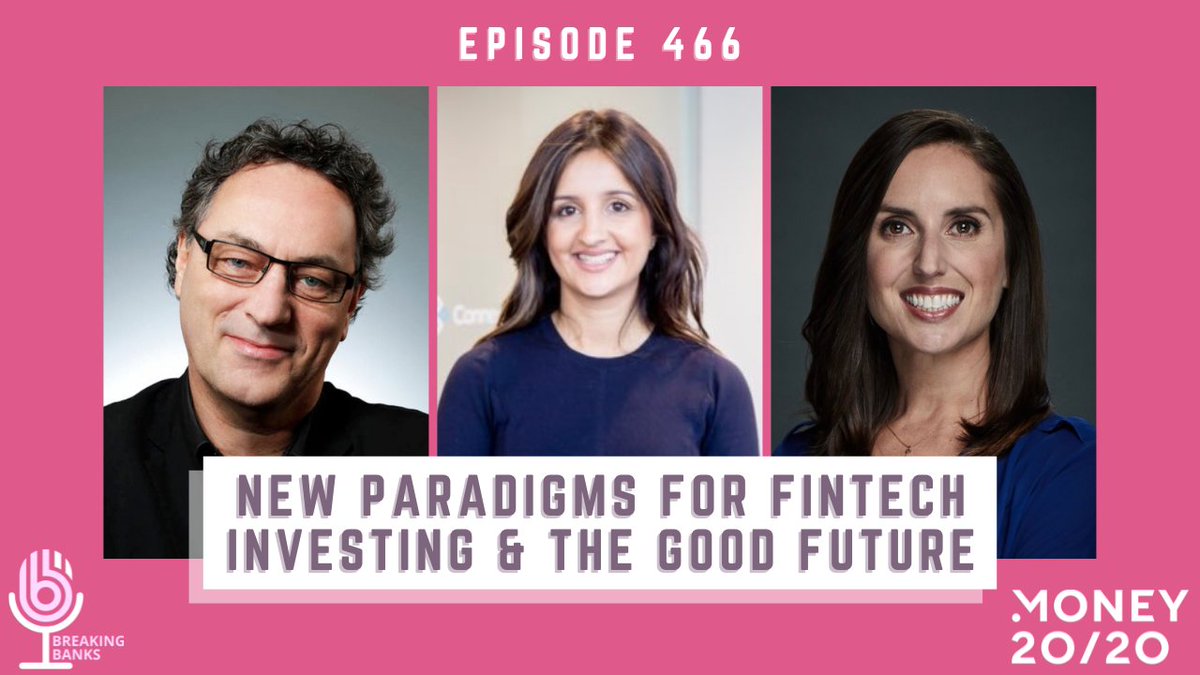 New Paradigms for Fintech Investing &amp; The Good Future 📈

Catch this <a href="/Breakingbanks1/">Breaking Banks</a> episode for a segment recorded live from <a href="/money2020/">Money20/20</a> with <a href="/amberebuker/">Amber Buker</a>, <a href="/KLCWeaver/">Kelsey Weaver</a>, &amp; <a href="/siya1014/">Siya Vansia</a>!
Then, stay tuned for a <a href="/FuturistPodcast/">TheFuturists #Futurists #Podcast</a> feature with guest <a href="/gleonhard/">Gerd Leonhard</a>. 🌎 

bit.ly/3sWqW7L