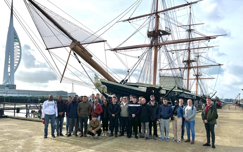 4Sqn_RLC's tweet photo. 4 Sqn ROG visited Portsmouth Historic Dockyard last Wednesday as part of their educational package. A perfect day out for the troops to learn about British Naval history. Upon the visit, the troops will deliver presentations on HMS Warrior, HMS Victory and HMS M33 next week. ♓️💪🏼 https://t.co/l4QMgAqnTA