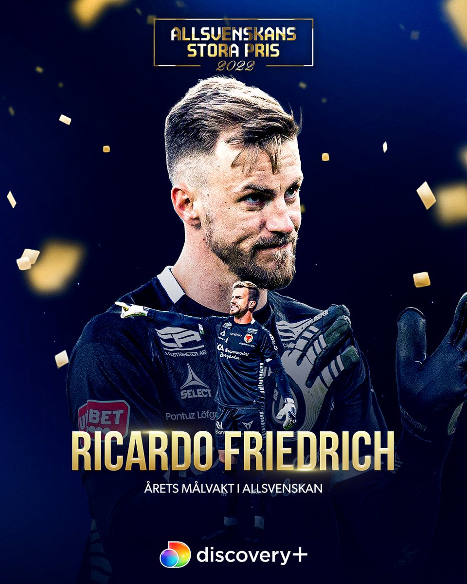 sportshbomaxse's tweet photo. Ricardo Friedrich, Kalmar FF, är årets målvakt i Allsvenskan 🏆 https://t.co/WdnpLhrV12