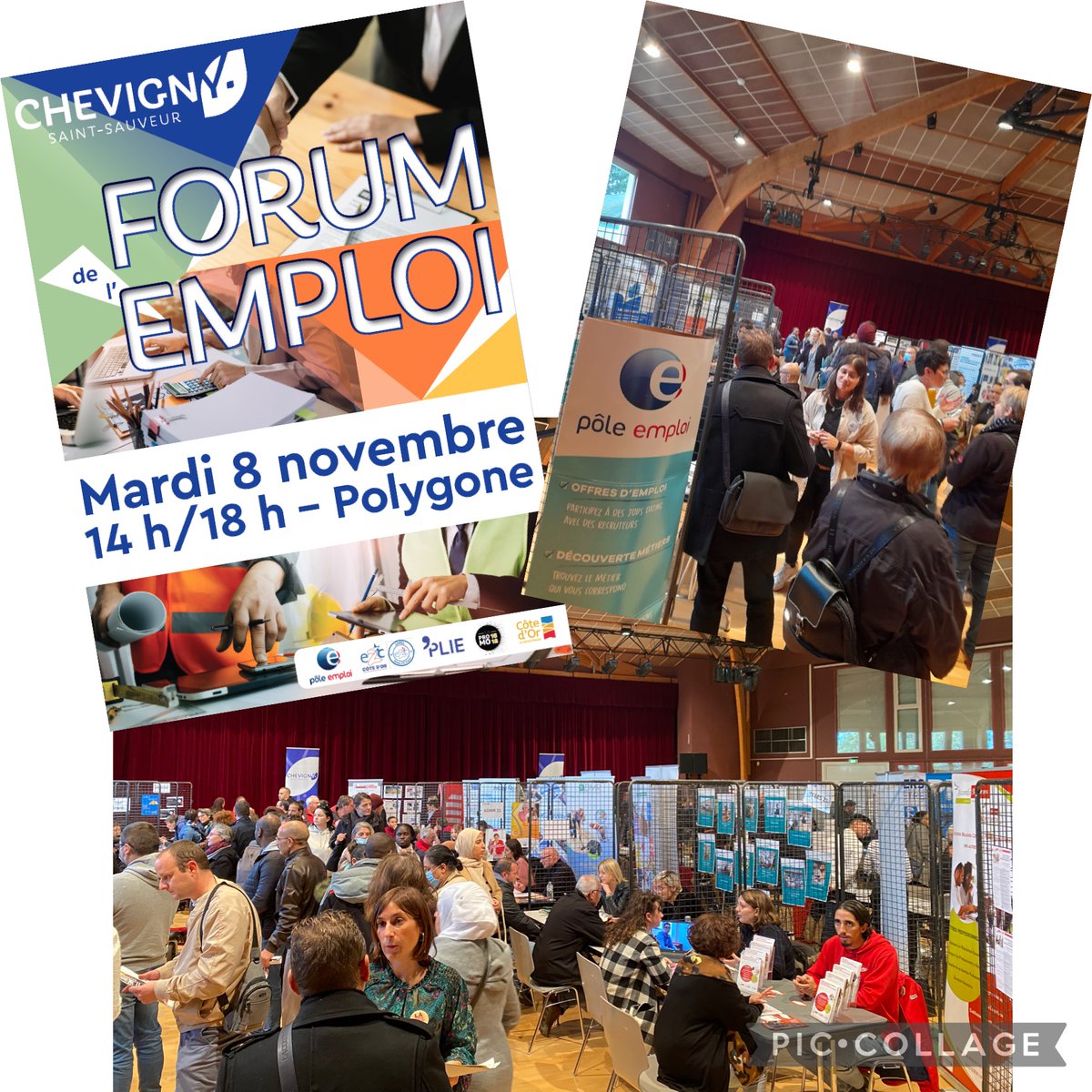👍 Bravo à la Team Pôle emploi du bassin de Dijon et aux partenaires pour la réussite de ce Forum Emploi organisé à de <a href="/chevigny/">hassan elmrabet</a>.
✔ 550 visiteurs qui ont permis de rencontrer employeurs et organismes de formations.
#poleemploi <a href="/DijonMetropole_/">Dijon Métropole</a> <a href="/CD_CotedOr/">Côte-d'Or</a>