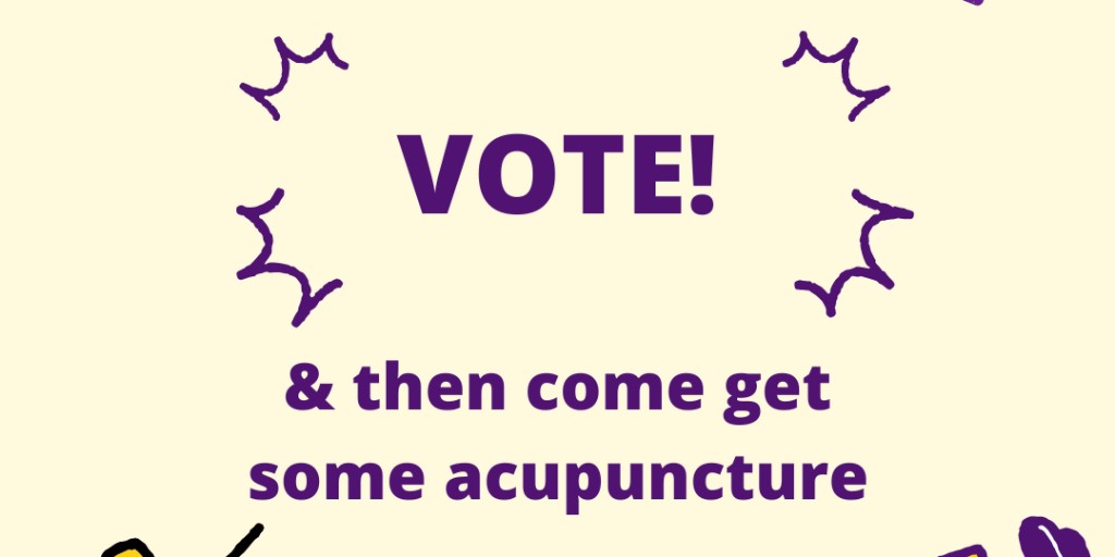 PinCushionSea's tweet photo. Dealing with some election day anxiety 😖? Our comfy chairs are open til 7pm. 

#acupuncture #communityacupuncture #electionday #vote #govote #anxiety #seattle #capitolhill https://t.co/BjOcHmVjkl