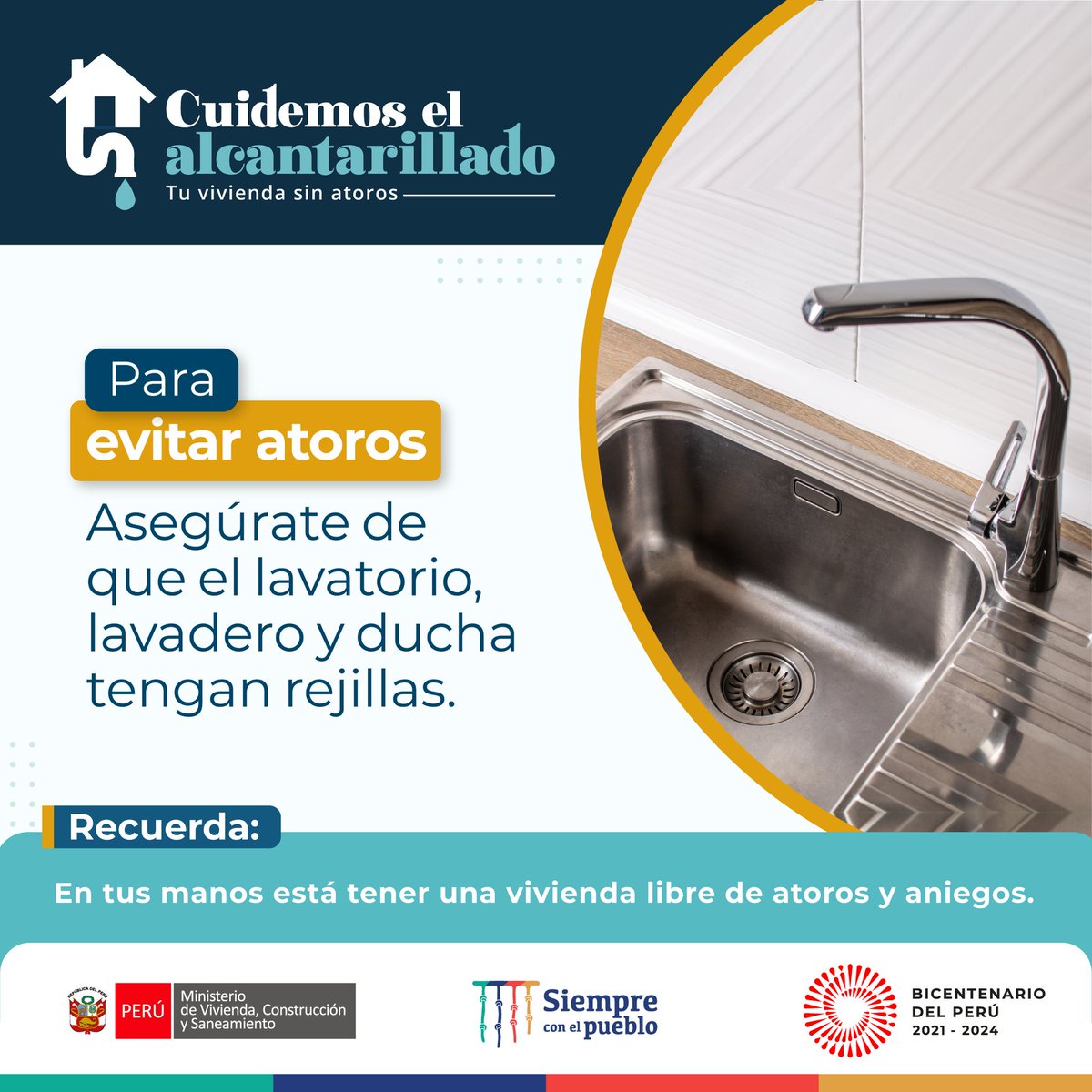 GoreLoretoOf's tweet photo. ✅ Usando rejillas en duchas, lavaderos y lavatorios puedes evitar atoros.
#CuidemoselAlcantarillado
#GOREL
#CompromisoConTodos
#NoBajemosLaGuardia https://t.co/Q5Wc4vApnd