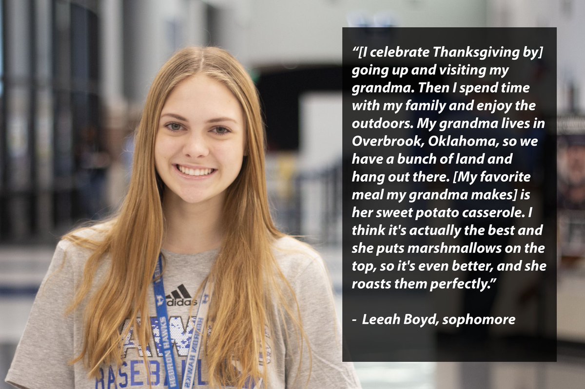“[I celebrate Thanksgiving by…]”