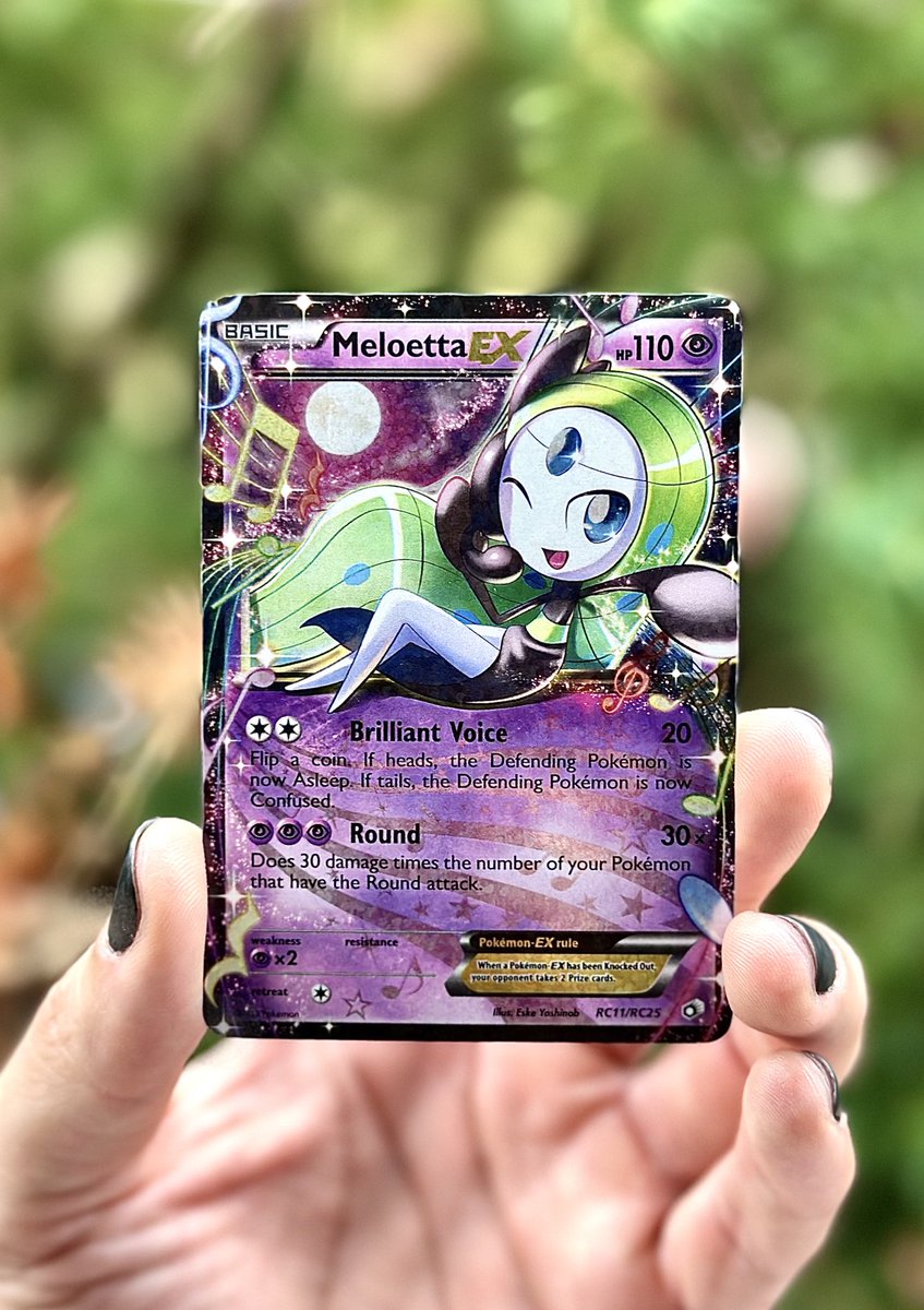 POKEMON • EX RC25/RC25 FULL ART PAPER RARE RADIANT LEGENDARY TREASURES  Meloette