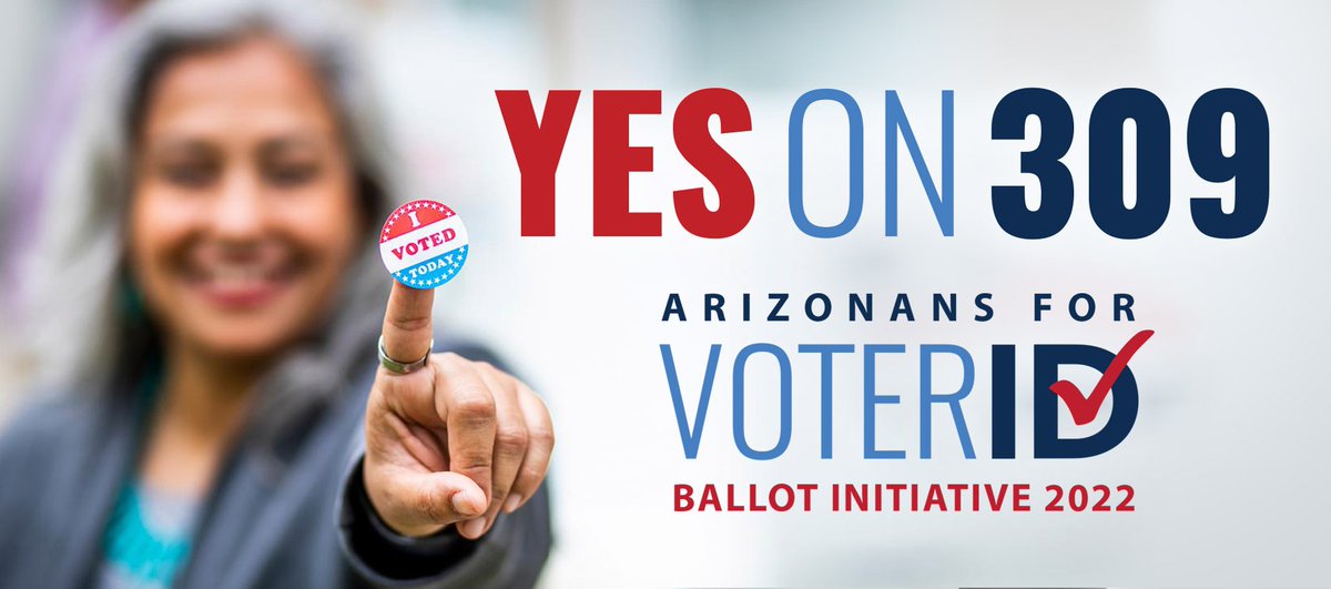 AZVOTERID's tweet photo. This #ElectionDay, we want to say a HUGE thank you to all of our allies, volunteers &amp; supporters.

#VoterID requirements are commonsense, help ensure the integrity of our elections, and protect the ballot of every qualified Arizona voter. 

Let's make it happen. Vote #YESon309. https://t.co/pz14NzLMnR