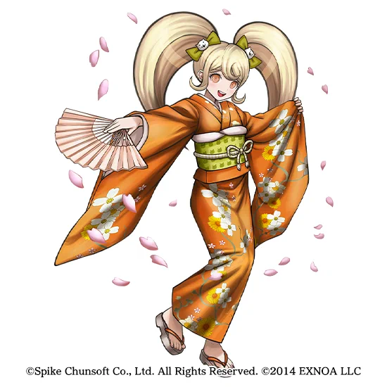 Sprite and splash artwork for Hiyoko Saionji &amp; Mahiru Koizumi from the  x Danganronpa 2 collab. 