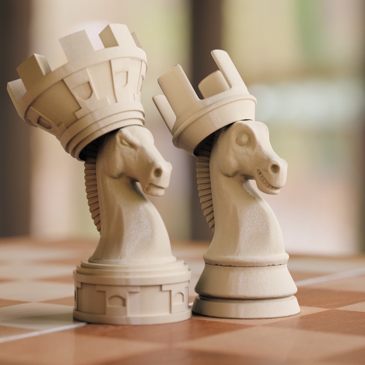 The knook and the castallion
The new Garry Chess 2.0 pieces.

#chess #Chesscomglobal #lichess #blender #Blender3d
