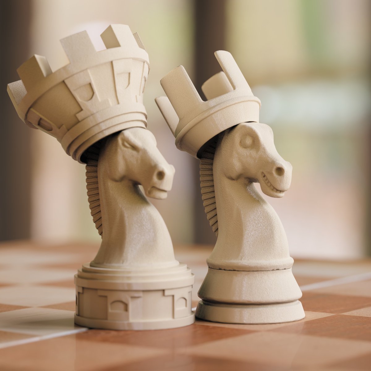 nanoSpawn's tweet photo. The knook and the castallion
The new Garry Chess 2.0 pieces.
#chess #Chesscomglobal #lichess #blender #Blender3d https://t.co/8gBK5sonjE