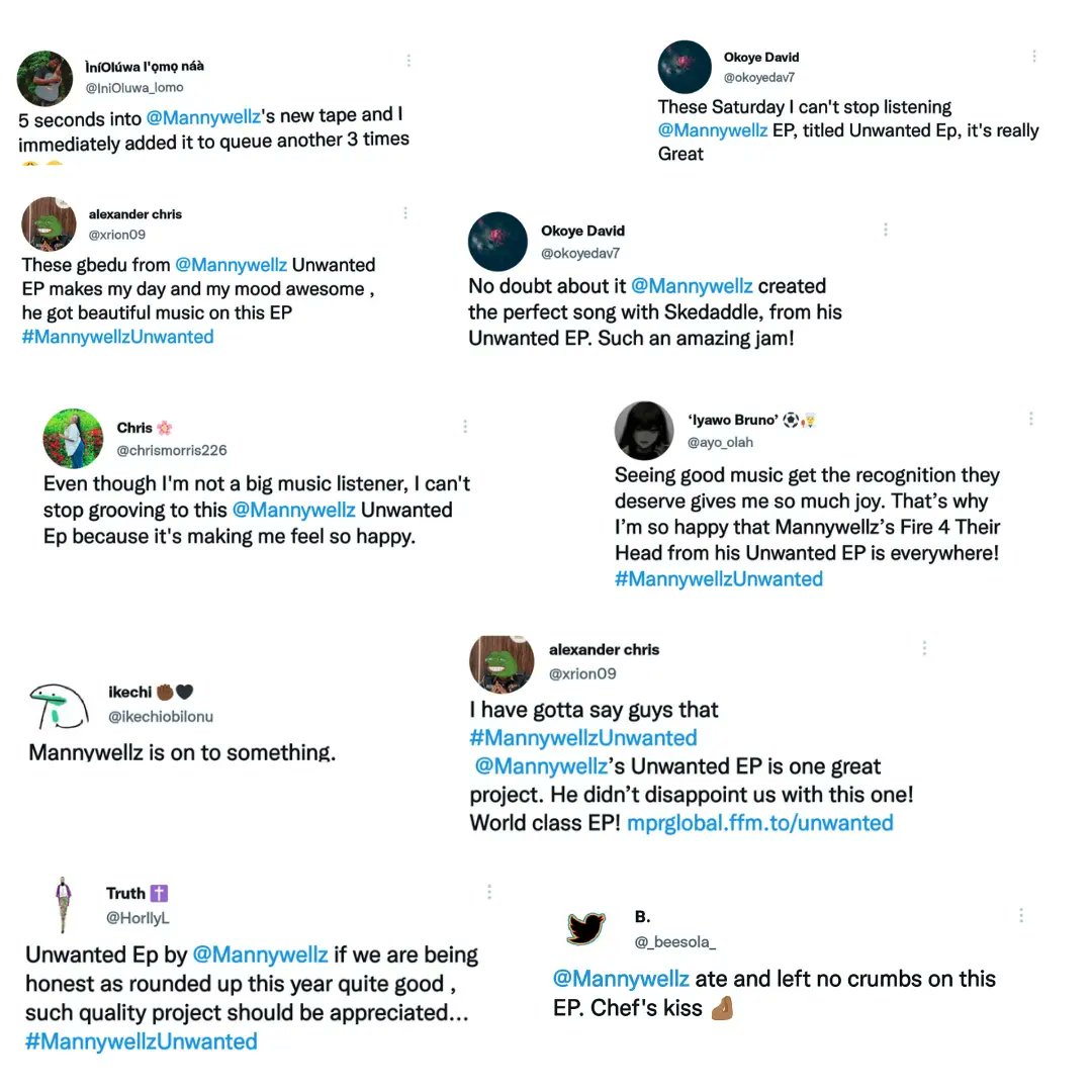 June2November's tweet photo. Guess who came serving. @mannywellz!

But this time...some "Jooce" to spice up your playlist. 
Here are some of the reviews since UNWANTED EP hit airwaves and every streaming platform.

Your ears thirsty? He just served you some Jooce. 🤪🤎 Go listen!

#UNWANTED #DistributedbyJ2N https://t.co/QSSsys2e9x