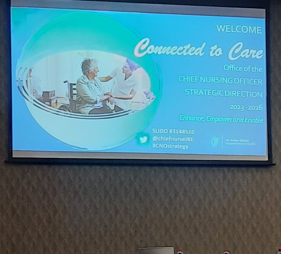 Fantastic approach to involve more nurses in the future strategic plan. Thanks <a href="/chiefnurseIRE/">CNO's Office</a>&amp; team for taking time to listen&amp;look at this way to engage! Brilliant hearing from colleagues from different areas incl. our students!😊 #CNOStrategy #connectedtocare