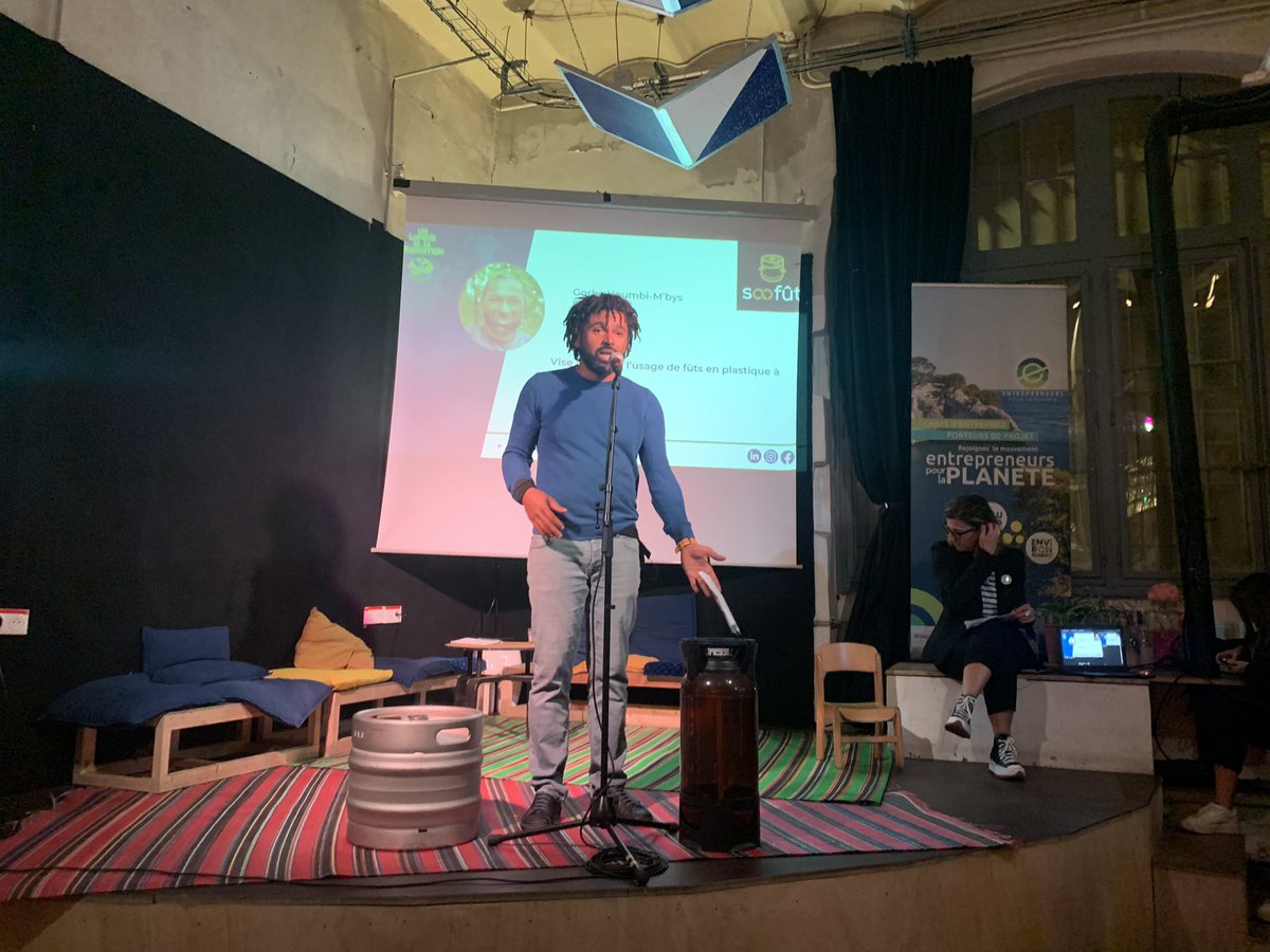 [#Lundisdelatransition <a href="/eplplanete/">Entrepreneurs Pour La Planète</a> x <a href="/marseille/">Ville de Marseille</a>] Gorka Voumbi-M’bys #soofut “C’est une filière qui propose sur le territoire des fûts en inox en location. Nous avons 2000 fûts et une demande croissante. Nous voulons investir dans 10000 fûts afin de s’autofinancer”