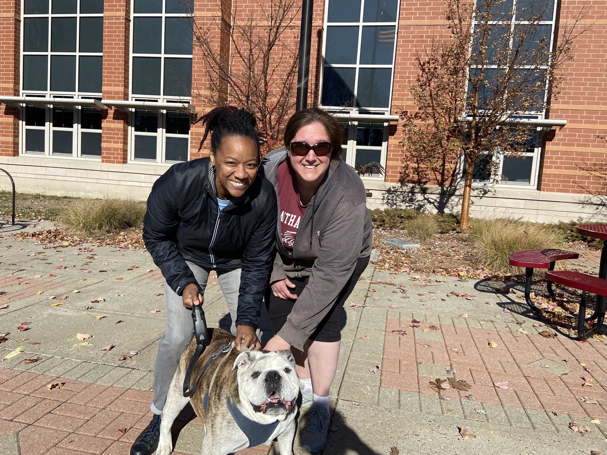 kbrownreports's tweet photo. Tara Kelly (r) and Keisha Moore take the dog to vote at Easthampton High School - the city’s sole polling place. https://t.co/O8lTQQtemc
