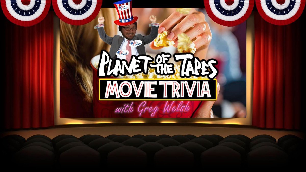 Tonight at 8pm, it's Movie Trivia with Greg! To celebrate our democracy, Round One is all about "Politics"!