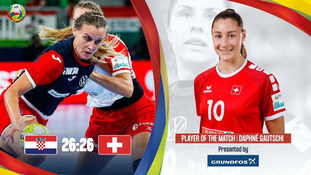 Croatia grab their ticket to the main round!!🎫🇭🇷 What a match from <a href="/HandballSchweiz/">handball.ch</a> who leave #ehfeuro2022 with head up! 🇨🇭 

#playwithheart @HRStwitt