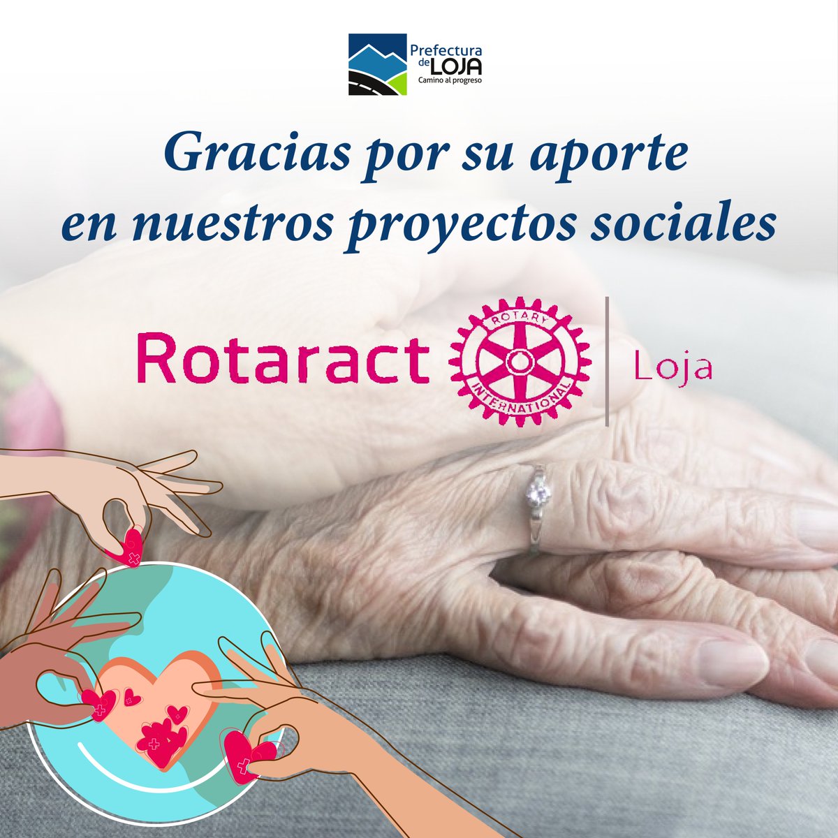 prefecturaloja's tweet photo. 🤝 ¡Gracias por regalarnos esperanza!
➡ #RotaractLoja
#CaminoAlProgreso✔ https://t.co/ME0UcpNQlg